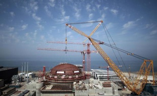 Le chantier du réacteur nucléaire EPR de Flamanville (Manche), en 2013