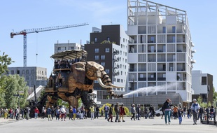 Le Grand éléphant des Machines de l'île, à Nantes, a été financé en bonne partie par l'Europe.