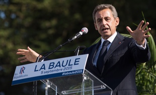 Nicolas Sarkozy, lors de son discours le 5 septembre 2015 à La Baule. Credit:SALOM-GOMIS SEBASTIEN/SIPA.