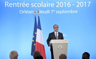 François Hollande, lors de son discours sur la rentrée scolaire à Orléans septembre 2016.