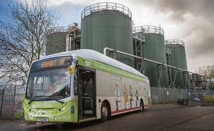 Un bus anglais qui roule au biométhane.