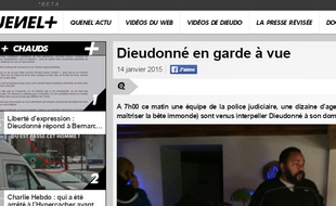 Capture d'écran du site de Dieudonné