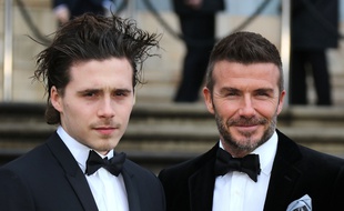 Le photographe Brooklyn Beckham et son père, l'ancien footballeur David