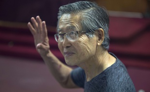 L'ancien président Alberto Fujimori, condamné pour détournement de fonds lors de sa campagne électorale en 2000, vendredi 9 janvier 201.
