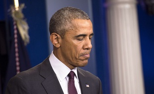 Barack Obama s'adresse à la presse après la fusillade qui a fait 10 morts dans l'Oregon, le 1er octobre 2015.