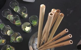 Les pailles en bambou d'Apéro Concept.