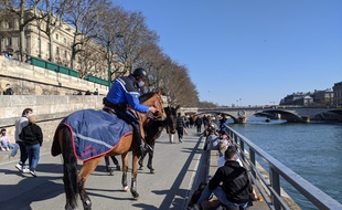 Sur les berges de Seine, ce dimanche.