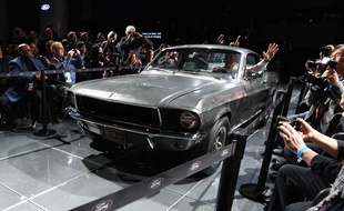 La Ford Mustang de Steve McQueen dans le film « Bullitt », le 14 janvier 2018 à Detroit.