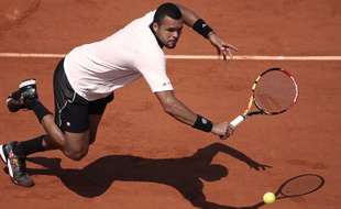 Tsonga à Rland-Garros le 5 juin 2015.