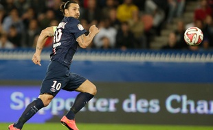 Zlatan Ibrahimovic, l'attaquant du PSG, le 21 septembre 2014, au Parc des Princes.