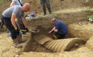 Des vestiges de la Première Guerre mondiale ont été découverts lors d'opérations de fouilles archéologiques visant à retrouver les premiers chars de combat.