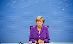 La chancelière allemande Angela Merkel à Bruxelles,le 27 juin 2014
