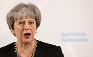 Theresa May lors d'un discours sur le Brexit, le 2 mars 2018.