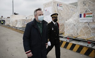 Le secrétaire d'Etat au Tourisme à Roissy, le 1er mai 2021.