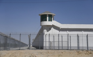A Hotan, l'un des camps suspecté d'emprisonner les musulmans de la minorité Ouigoure en Chine, le 31 mai 2019.