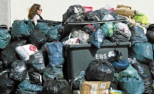 Illustration de la grève des poubelles