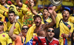 Les supporters de la Colombie lors du match contre la Grèce, le 14 juin 2014, à Belo Horizonte.
