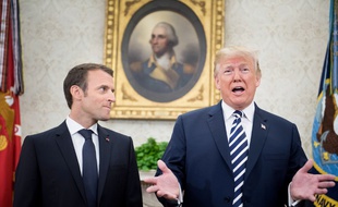 Emmanuel Macron et Donald Trump à la Maison Blanche, le 24 avril 2018.