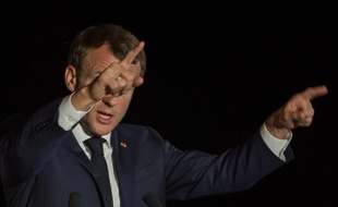 Emmanuel Macron, plus tôt dans son voyage dans l'océan Indien.