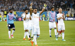 Dimitri Payet, capitaine marseillais, lors du match face à Salzbourg.