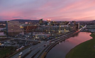 Le centre-ville d'Oslo, en Norvège, le 17 novembre 2020.