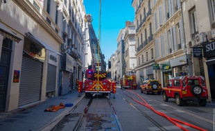 Un incendie a frappé le 205 rue de Rome à Marseille
