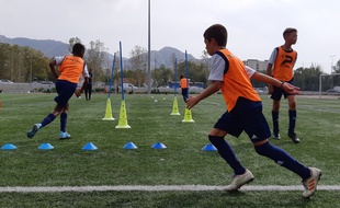 Les U11 d'Air Bel à l'entraînement.