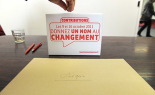Une contribution de 1 euro minimum demandée aux votants de la primaire socialiste de 2011, à Melle le 9 octobre 2011.