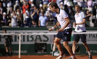 La rage de Richard Gasquet pour battre Kevin Anderson, au 3e tour de Roland-Garros, le 29 mai 2015.