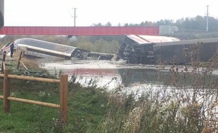 Le train qui a déraillé circulait sur une ligne non exploitée.