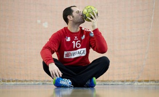 Le gardien du club d'Ivry, François-Xavier Chapon, lors d'un entraînement à Ivry, le 7 décembre 2010.