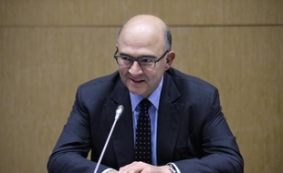 Le commissaire européen désigné à l'Économie, Pierre Moscovici, le 14 octobre 2014 à l'Assemblée nationale à Paris
