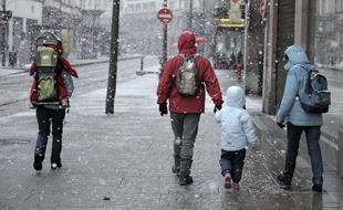 Neige en centre ville de Strasbourg (Illustration)