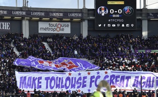 Des fans du TFC au Stadium de Toulouse contre le Paris Saint-Germain, le 10 février 2018.