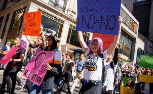 Une marche contre les violences sexuelles à Philadelphie (Etats-Unis), le 29 septembre 2018.
