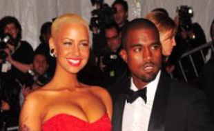 Kanye West et son amie Amber Rose. Aïe, ça pique!