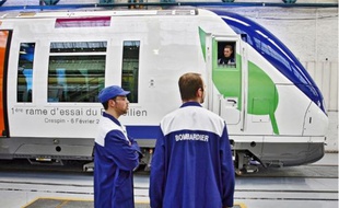 A Crespin, Bombardier fabrique notamment les rames du RER «Transilien».