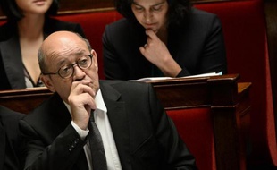 Le ministre français de la Défense, Jean-Yves Le Drian, le 21 janvier 2015 à l'Assemblée nationale, à Paris