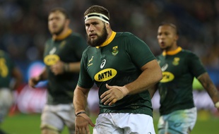 Le pilier Thomas Du Toit avec l'Afrique du Sud contre l'Angleterre, le 23 juin 2018 au Cap.