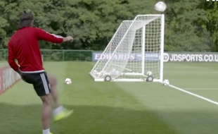 Gareth Bale à l'entraînement avec le pays de Galles, dans une vidéo postée le 3 septembre 2015.