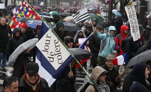 La manifestation du collectif "Jour de colère", le 26 janvier 2014 à Paris.