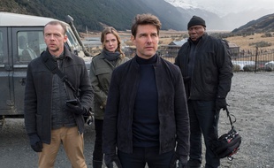 Simon Pegg, Rebecca Ferguson, Tom Cruise et Ving Rhames dans Mission: Impossible - Fallout de Christopher McQuarrie