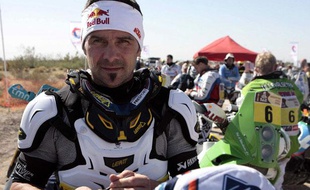 Le pilote français Cyril Despres (KTM), lors de la 2e étape du Dakar, le 2 janvier 2012, à Santa Rosa (Argentine).
