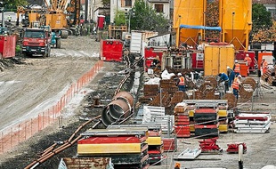 Travaux de la LGV Tours-Bordeaux, au nord de Bordeaux