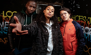 Laetitia Kerfa aux côtés de Saïdou Camara et Brahim Bouhlel.