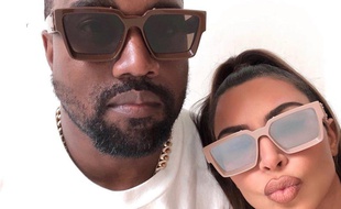 Le rappeur Kanye West et sa femme, la star de la télé-réalité Kim Kardashian