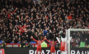 Les supporters du Stade Rennais lors de la victoire face à Lille le 21 octobre 2017, au Roazhon Park, à Rennes