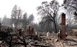 La ville de Paradise en Californie a été ravagée par les flammes, le 18 novembre 2018.