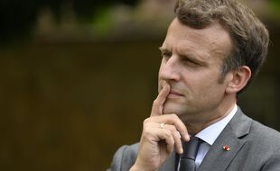 Emmanuel Macron à Château-Thierry jeudi.