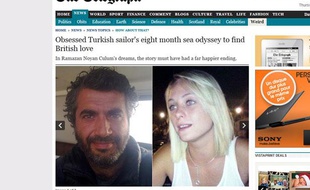 Capture d'écran du «Daily Telegraph» montrant Ramazan Noyan Culum et Courtney Murray.